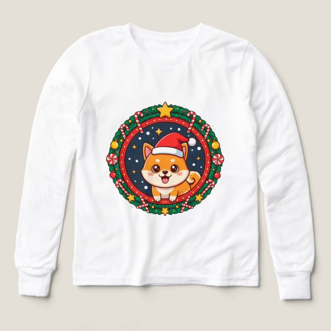Weihnachtlicher Cartoon-Hund (Design Vorderseite)