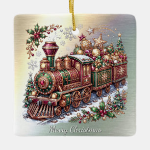 Weihnachtlicher Festzug Keramikornament
