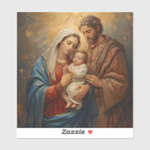 Weihnachtlicher Heiliger Familienaufkleber für das