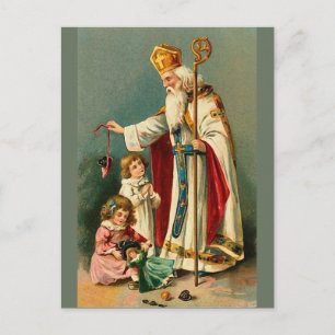 Weihnachtlicher Heiliger Nikolaus Feiertagspostkarte