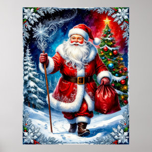 Weihnachtlicher Nikolaus Poster