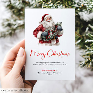 Weihnachtlicher Nikolaus Traditionelles Frohe Weih Feiertagskarte