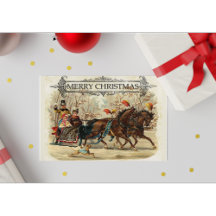 Weihnachtlicher Pferdeschlittenritt im Vintage-Sti