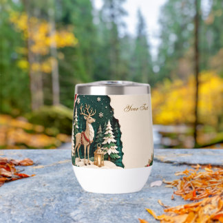 Weihnachtlicher Rentier Wald Rahmen