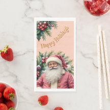 Weihnachtlicher rosa Weihnachtsmann