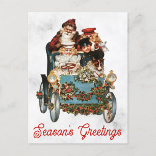 Weihnachtlicher viktorianischer Frohe Weihnachten Postkarte