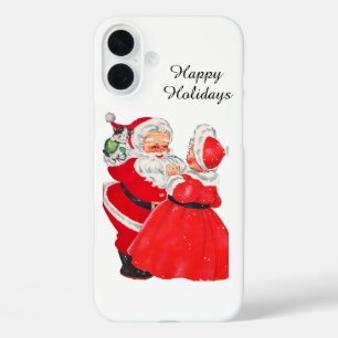 Weihnachtlicher vintage Weihnachten Santa Frau Cla iPhone 16 Plus Hülle