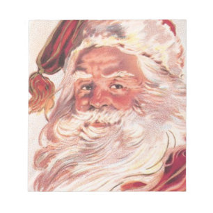 Weihnachtlicher Vintage-Weihnachtsmann Notizblock