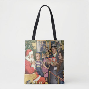 Weihnachtlicher Wunsch, Junge auf dem Schoß von Sa