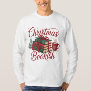 Weihnachtliches Buch Cozy Leseliebhaber Bücherwurm T-Shirt