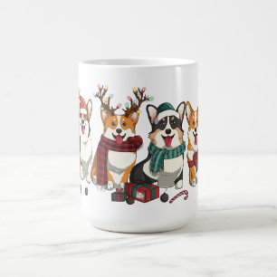 Weihnachtliches Corgi-Squad Festliche Feiertags-We Kaffeetasse