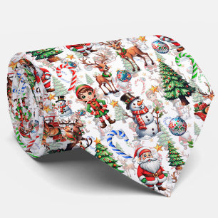 Weihnachtliches Dekorationsmuster mit weißem Hinte Krawatte