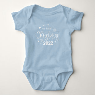 Weihnachtliches erstes Weihnachten 2022 Baby Strampler