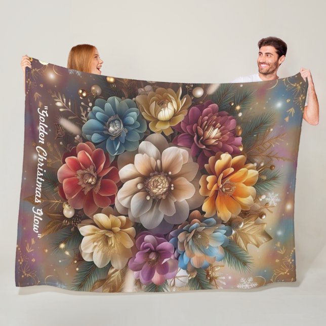 "Weihnachtliches Farbenspiel" Fleecedecke (Beispiel)