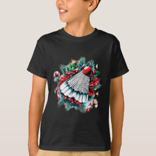 Weihnachtliches Fest für Badminton-Liebhaber, Weih T-Shirt