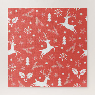 Weihnachtliches festliches nahtloses Muster Puzzle