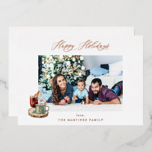 Weihnachtliches Frohes-Holiday-Foto - WH Folieneinladung