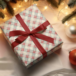 Weihnachtliches Karo Rot Creme Und Grün Weihnachte Geschenkpapier Set