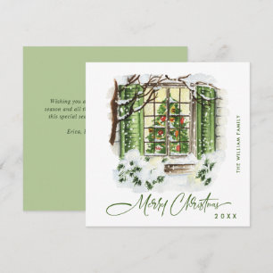 Weihnachtliches Landhaus Weihnachtsgruß Feiertagskarte