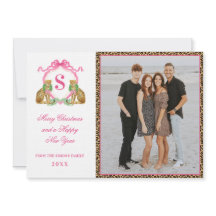 Weihnachtliches Leopard-Monogramm-Foto In