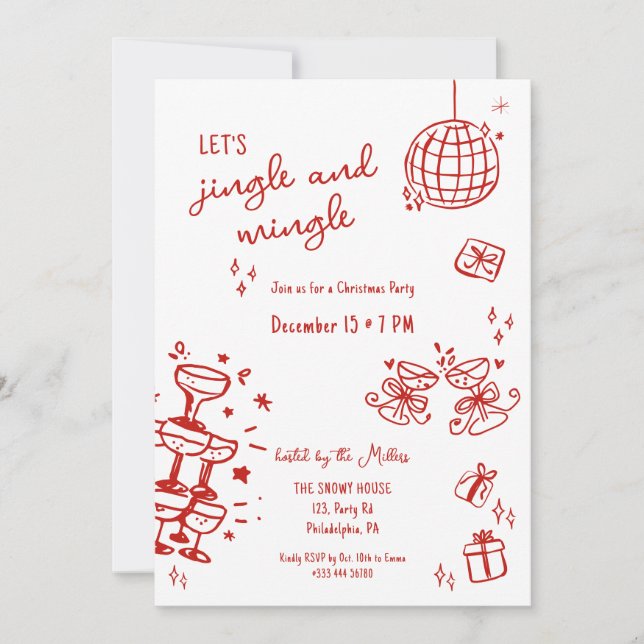 weihnachtliches Party-Jingle und mischen Ankündigung (Vorderseite)