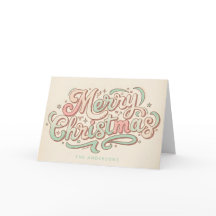 Weihnachtliches Pastell-Skript Frohe Weihnachten