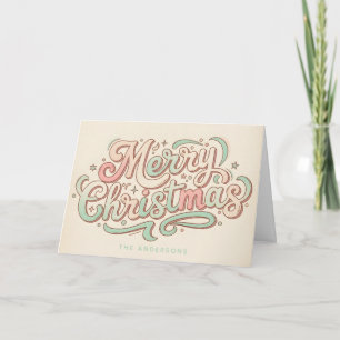 Weihnachtliches Pastell-Skript Frohe Weihnachten