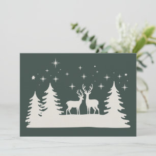 Weihnachtliches Rentier Winterzeit Feiertag Einladung