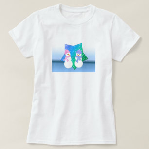 Weihnachtliches Schneemann-Paar T-Shirt