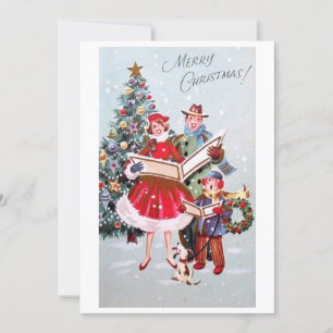Weihnachtliches Singen Feiertagskarte
