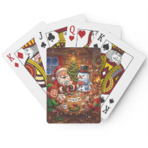 Weihnachtliches Spielkartenset 52 Karten + 2 Joker