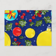 Weihnachtliches Stechpalmen- und Ornaments-Weihnac
