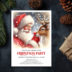 Weihnachtliches Treffen mit Santa und Rudolph Einladung