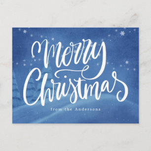 Weihnachtliches Winter-Christmas ohne Foto Feiertagspostkarte