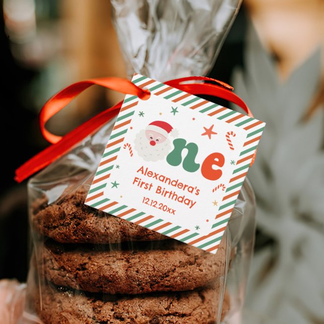 Weihnachts 1. Geburtstag Party Geschenkanhänger (Von Creator hochgeladen)