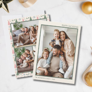 Weihnachts-4-Familienfoto-Collage Feiertagskarte