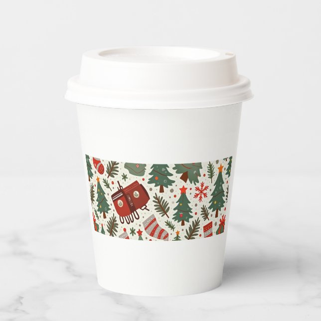 Weihnachts-8oz-Papier-Cup Pappbecher (Vorderseite)