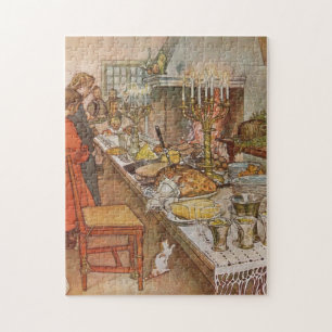 Weihnachts-Abendessen Carl Larsson 1904 Puzzle