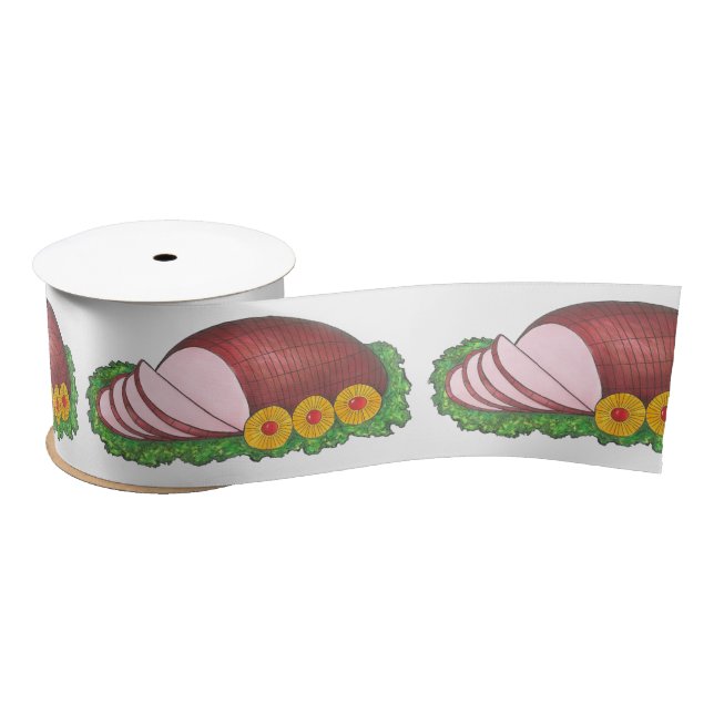 Weihnachts-Abendessen in Slices Ham Satinband (Spule)