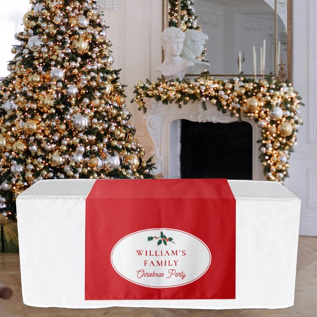 Weihnachts-Abendessen Party Buffet Tischläufer Wandteppich (Family Christmas Dinner Party Table Sign Runner Tapestry)