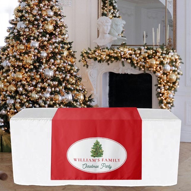 Weihnachts-Abendessen Party Buffet Tischläufer Wandteppich (Family Christmas Dinner Party Table Sign Runner Tapestry)