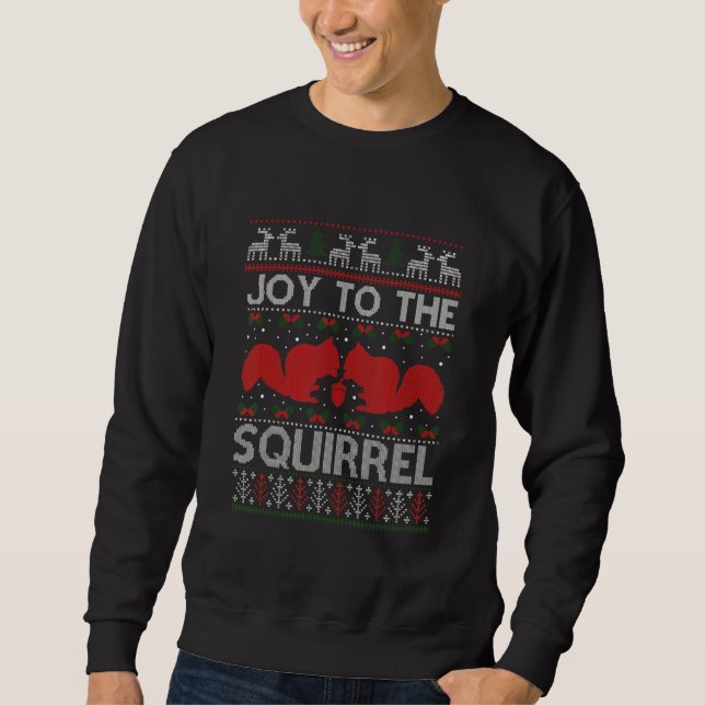 Weihnachts Acorn Eichhörnchen Xmas Sweatshirt (Vorderseite)
