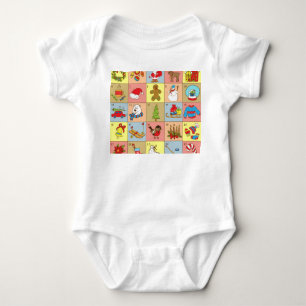 Weihnachts-Advent: Doodle-Elementsammlung Baby Strampler