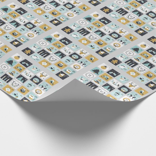 Weihnachts-Advent Geschenkpapier (Ecke)