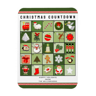 Weihnachts-Adventskalender Magnet