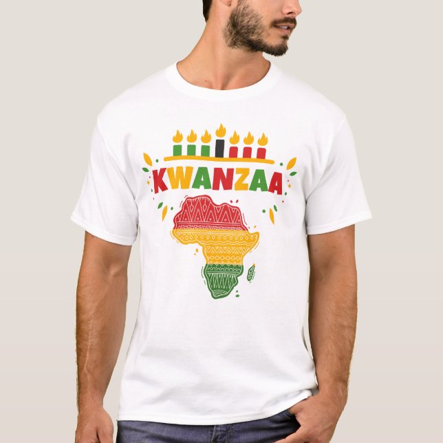 Weihnachts Afrikanisches pulsierendes Afrika Happy T-Shirt (Vorderseite)