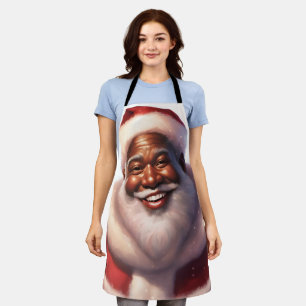 Weihnachts-Afroamerikaner Jolly Santa Claus, Schürze