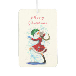Weihnachts-Air-Freshener-Snowman und Girl-Dancing Autolufterfrischer