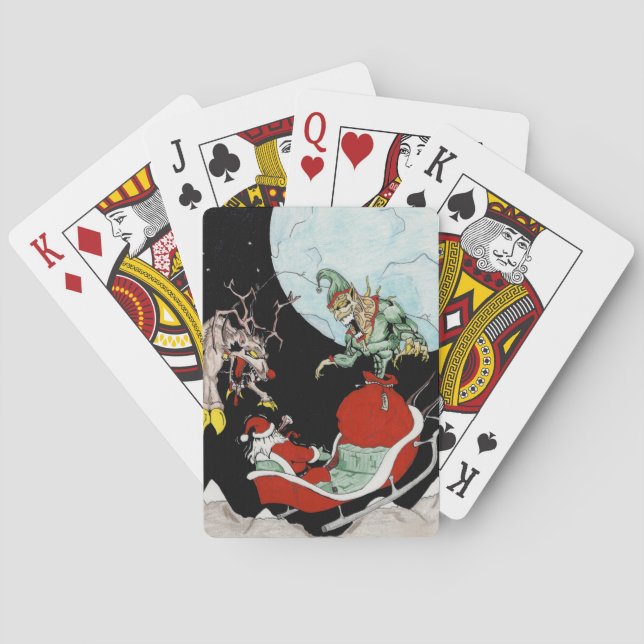 Weihnachts-Albtraum Bicycle® Poker Spielkarten (Rückseite)