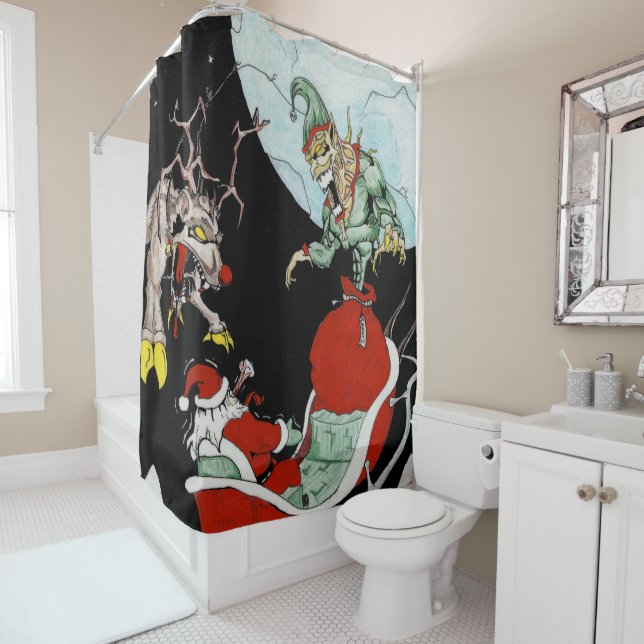 Weihnachts-Albtraum Duschvorhang (Beispiel)